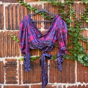 NWOT For Love and Lemons Wrap Top